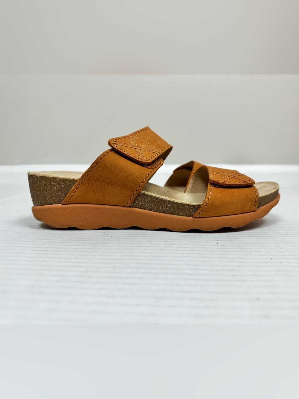Dansko Maddy Milled Nubuck Cork Wedge Sandals Orange Size 40 EU - 9.5/10 US - Picture 4 of 12